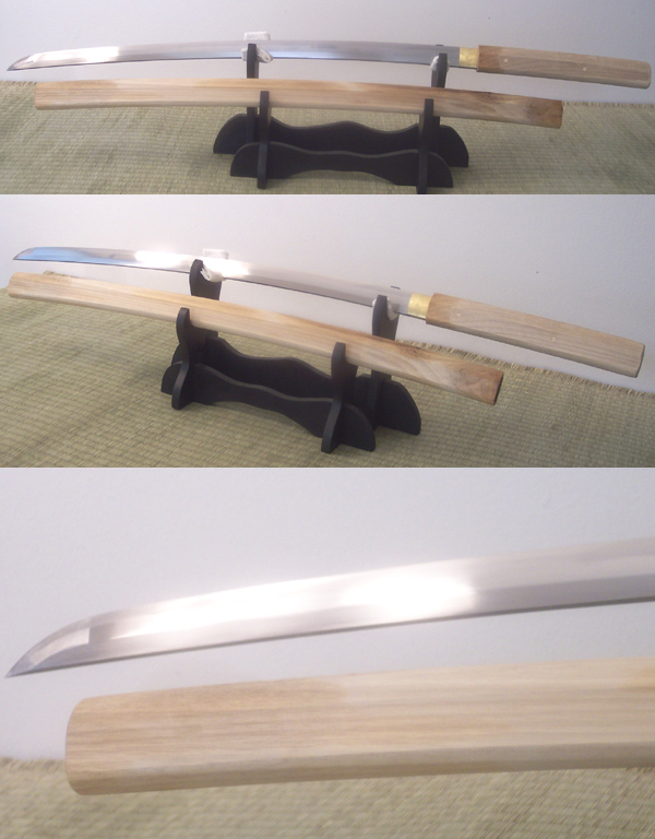 Cheness 9260 Spring Steel Katana in Shirasaya with bo h  